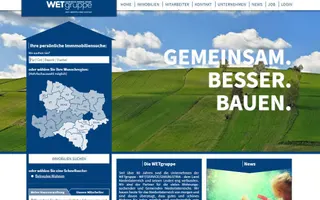 Screenshot der WETGruppe-Immobilienplattform